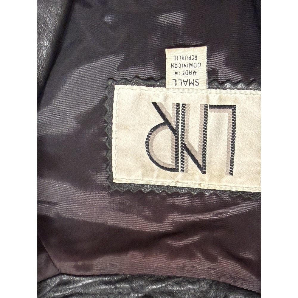 Vintage Black Leather Trench Coat Women Size L Good Longline Matrix Goth - Picture 9 of 10